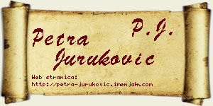 Petra Juruković vizit kartica